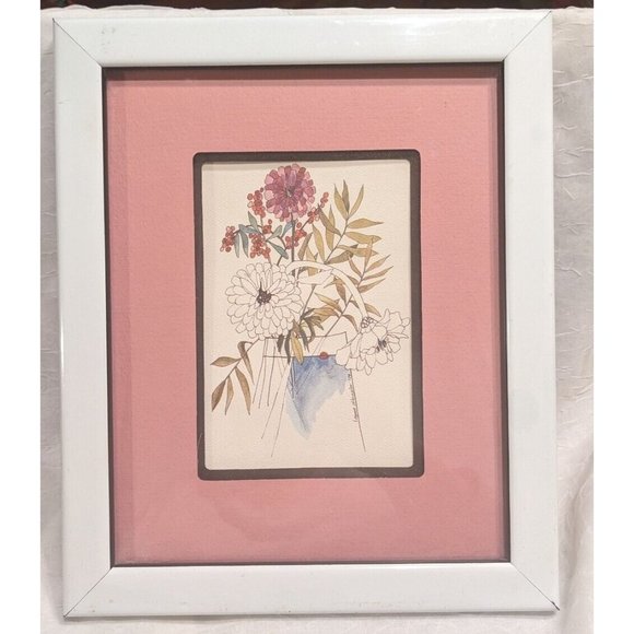 Vtg 70s Leanne Weissler Botanical Lithograph Floral Picture Art 1979 Boho Signed - Picture 14 of 15